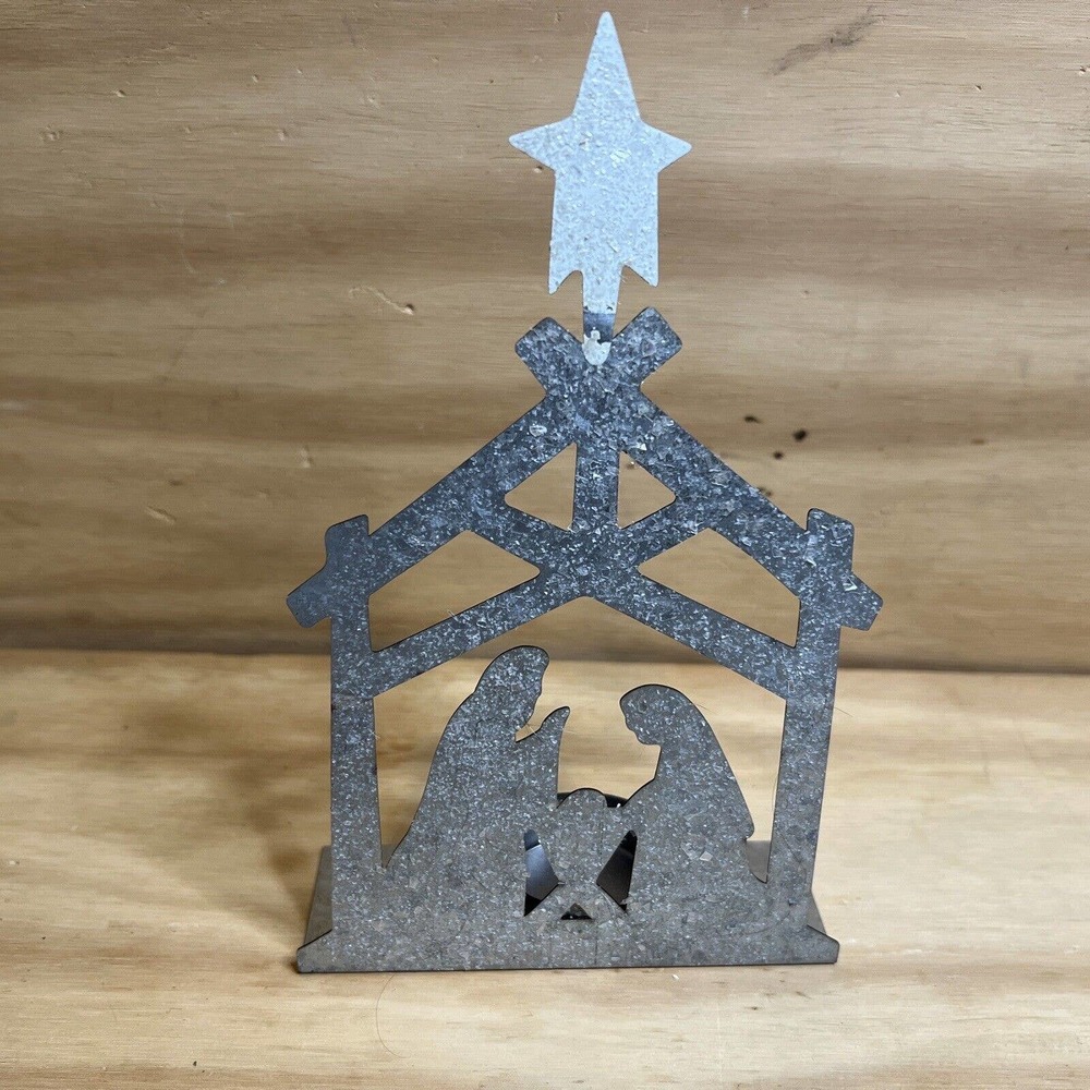 Primitives by Kathy Metal Shelf Sitter, Nativity